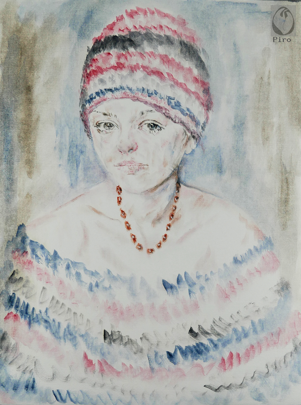 oil on paper - olio su carta di Piro